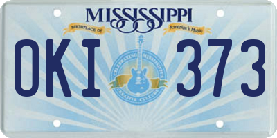 MS license plate OKI373