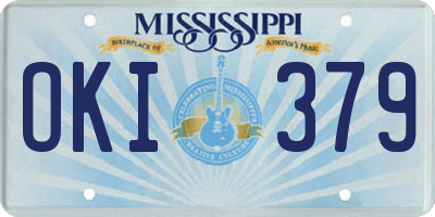 MS license plate OKI379