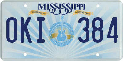 MS license plate OKI384