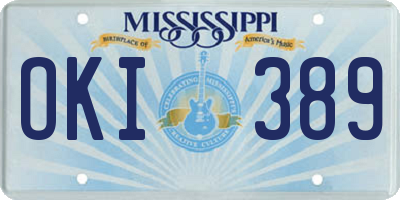 MS license plate OKI389