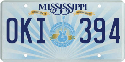MS license plate OKI394