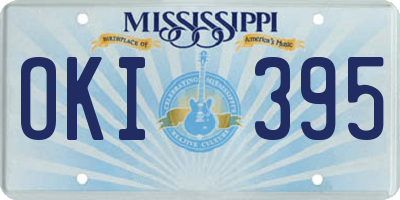 MS license plate OKI395