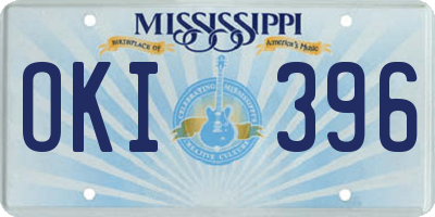 MS license plate OKI396