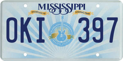 MS license plate OKI397