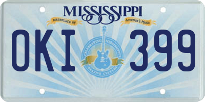 MS license plate OKI399