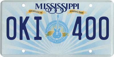 MS license plate OKI400