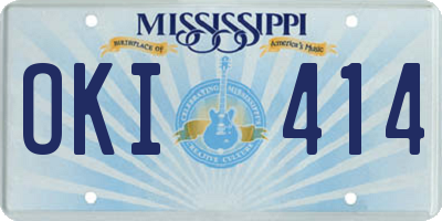 MS license plate OKI414