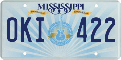 MS license plate OKI422