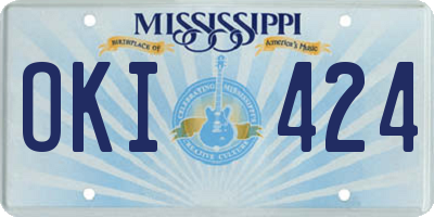 MS license plate OKI424