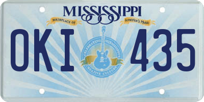 MS license plate OKI435