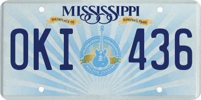 MS license plate OKI436
