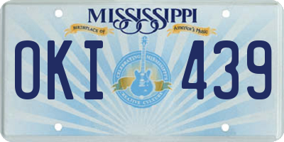 MS license plate OKI439