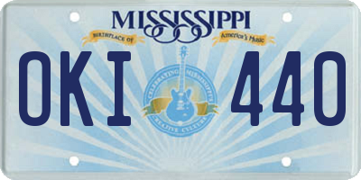 MS license plate OKI440