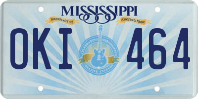 MS license plate OKI464