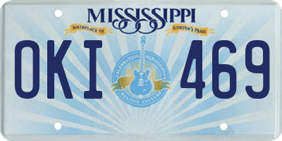 MS license plate OKI469