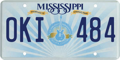 MS license plate OKI484