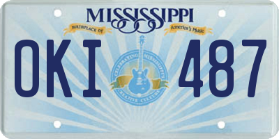 MS license plate OKI487