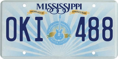 MS license plate OKI488