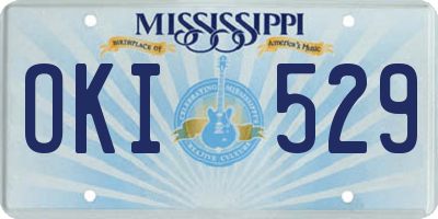 MS license plate OKI529