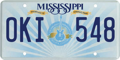 MS license plate OKI548
