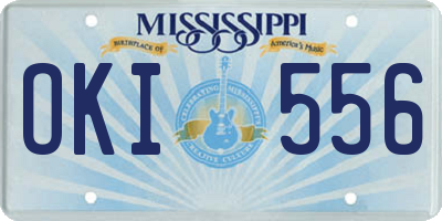 MS license plate OKI556