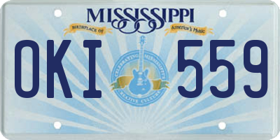 MS license plate OKI559