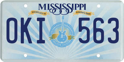 MS license plate OKI563