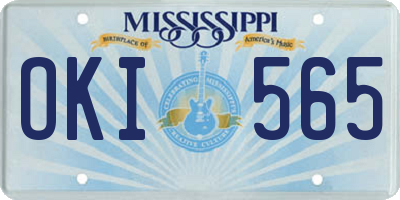 MS license plate OKI565