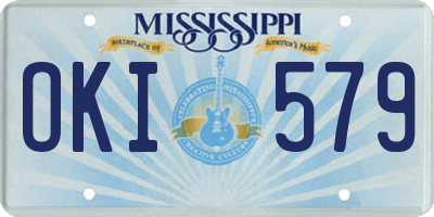 MS license plate OKI579