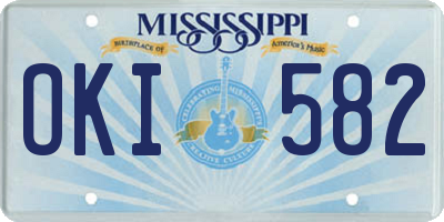 MS license plate OKI582