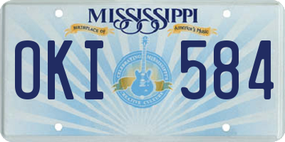 MS license plate OKI584