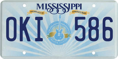 MS license plate OKI586