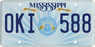 MS license plate OKI588