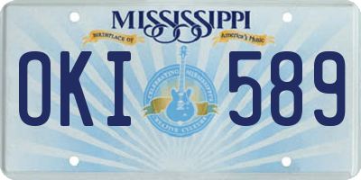 MS license plate OKI589