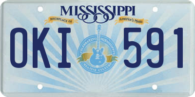 MS license plate OKI591