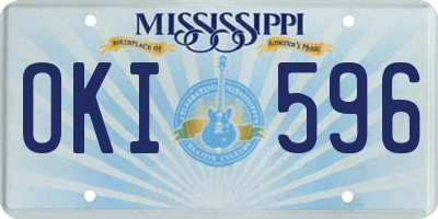MS license plate OKI596