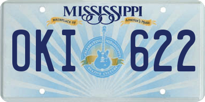 MS license plate OKI622