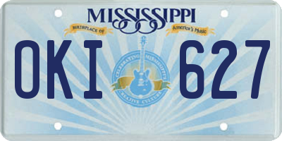 MS license plate OKI627