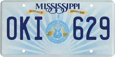 MS license plate OKI629