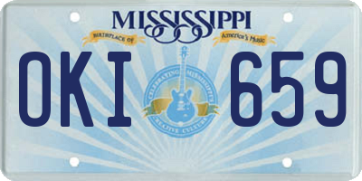 MS license plate OKI659