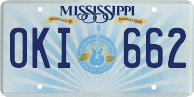 MS license plate OKI662