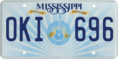 MS license plate OKI696