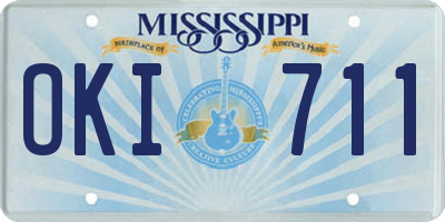 MS license plate OKI711