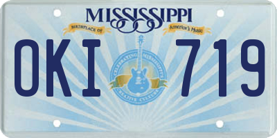 MS license plate OKI719