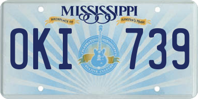 MS license plate OKI739
