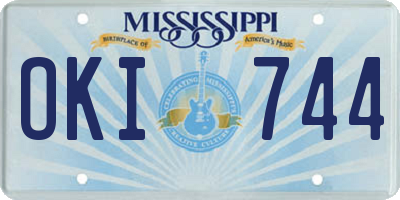 MS license plate OKI744