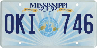 MS license plate OKI746