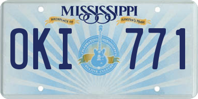 MS license plate OKI771