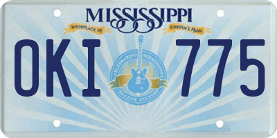 MS license plate OKI775