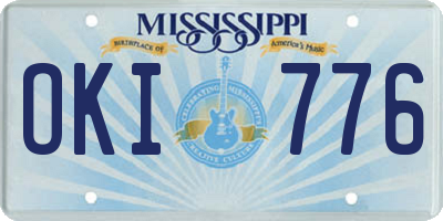 MS license plate OKI776